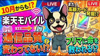 楽天モバイルの回線どう？auローミングって美味しいの？またフリマで高額カード出てきた！終了後に参加型スタエフやるよ。