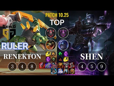 GEN Ruler Renekton vs Shen Top - KR Patch 10.25