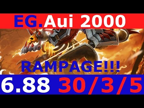 Dota 2 clinkz Aui 2000 RAMPAGE KDA - 30/3/5