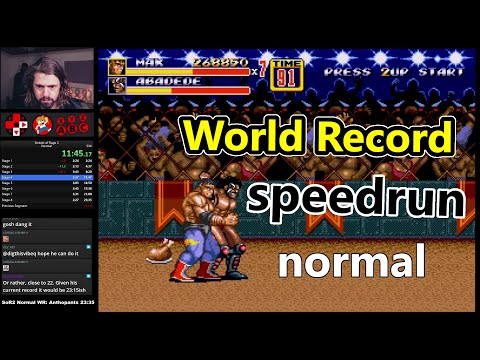 Streets of Rage 2 [Old WORLD RECORD] speedrun Normal Max by Anthopants