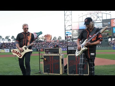 Kirk & James Perform the National Anthem (2017 Metallica Night w/ the SF Giants)