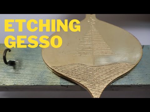 Gesso recutting, water gilding in 23.75ct gold leaf
