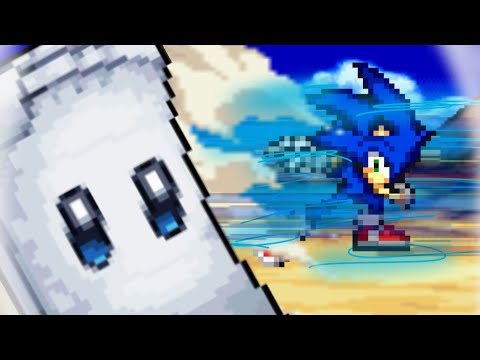 Sonic punching a bag with all his forms - Sprite animation (FlipaClip)