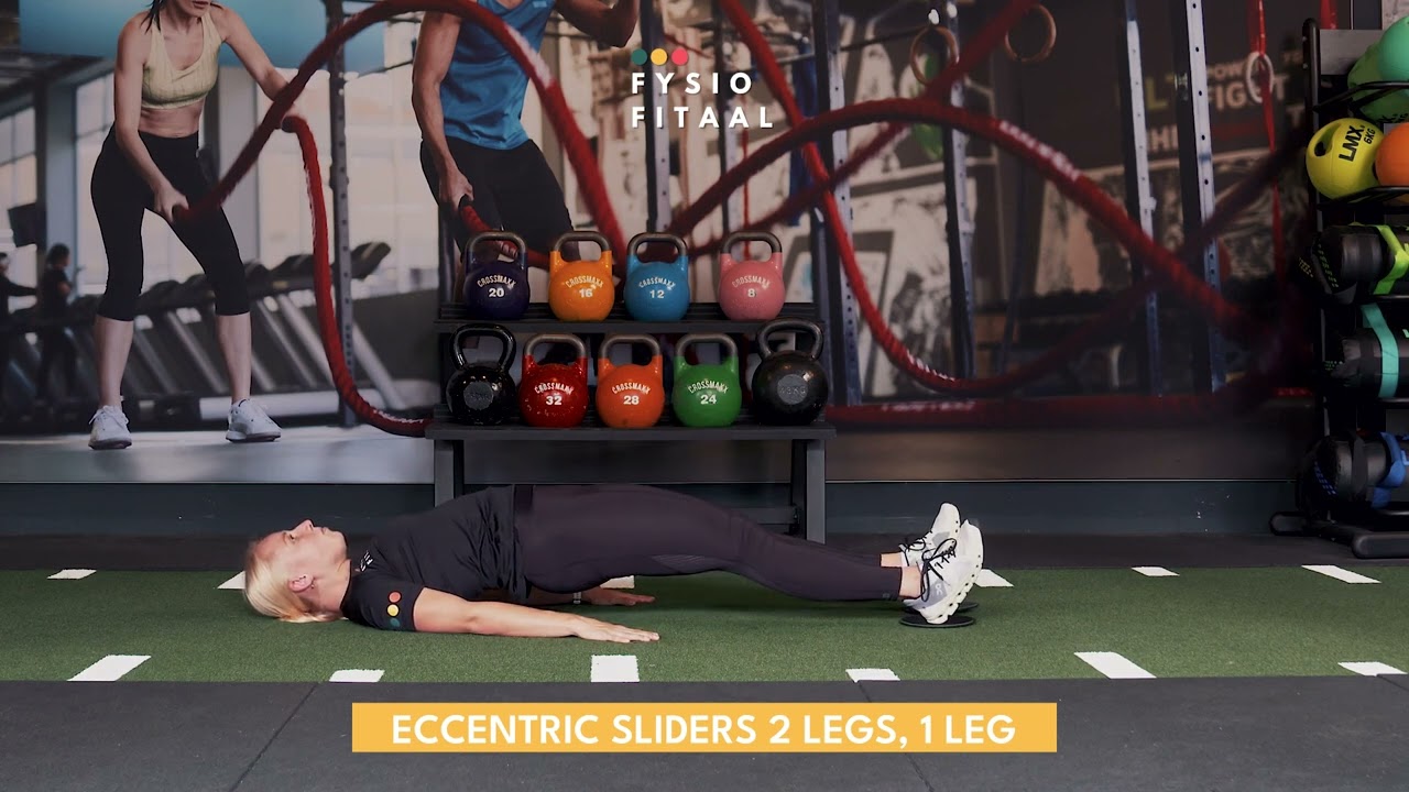 Video thumbnail: Eccentric sliders 2 legs, 1 leg — instructievideo