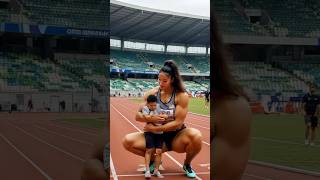 World&#39;s tallest female sprinter 😍#shorts #tallwoman #tallgirlfriend #sprinter #trackandfield