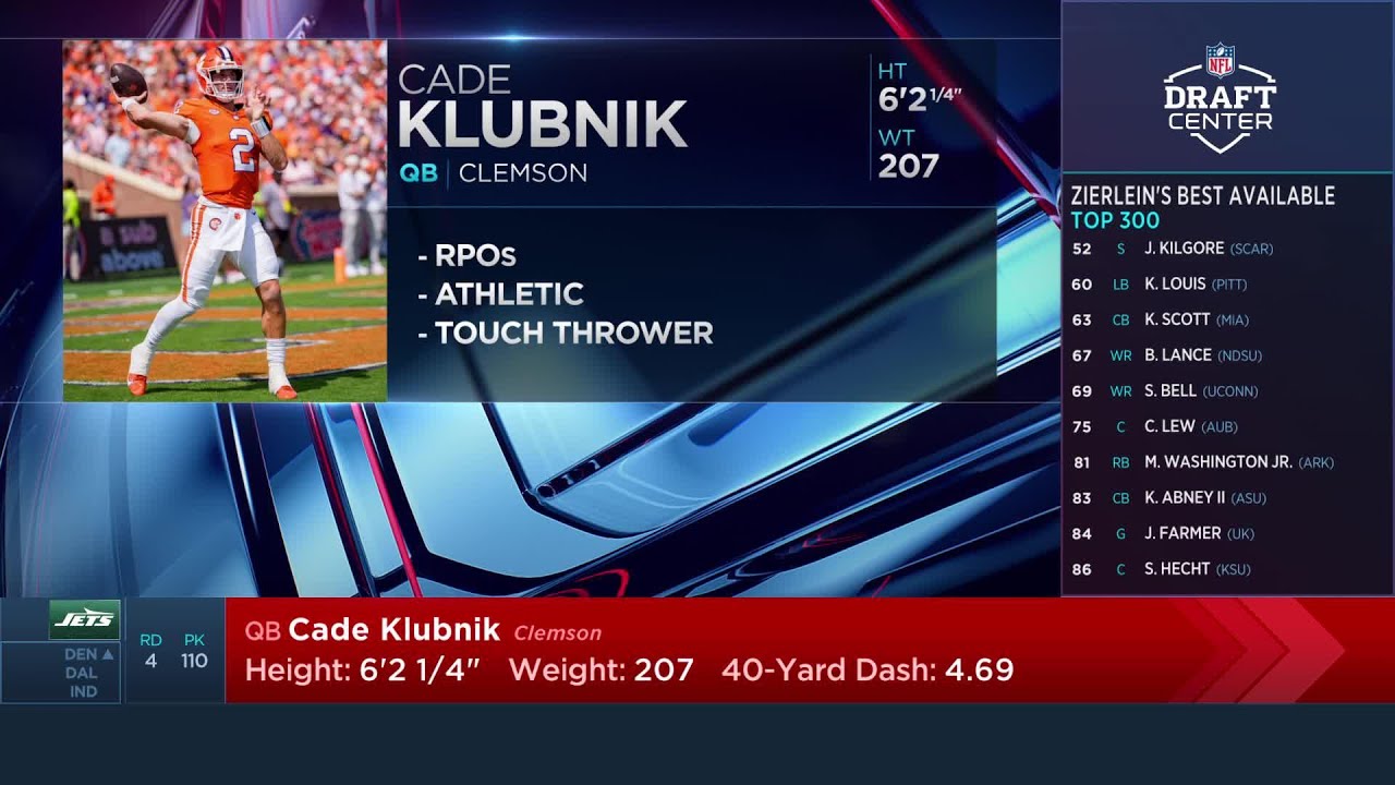 The New York Jets Select Cade Klubnik with the 110th Pick in the 2026 NFL Draft