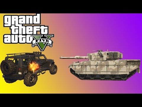 RHINO TANKS VS CARS! (Grand Theft Auto V)