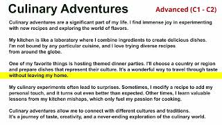 13. Culinary Adventures (Advanced C1-C2) - English Reading Practice