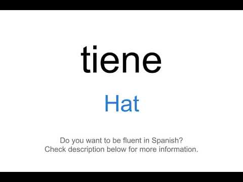 How to say "Hat" in Spanish | tiene