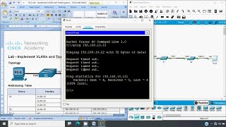 Download the video "3.6.2 Lab - Implement VLANs and Trunking"