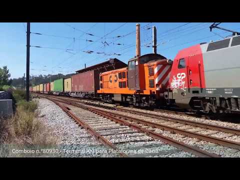 Comboio de contentores em Soure