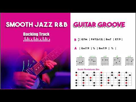 Smooth Jazz R&B Guitar Groove - Backing Track in Bm
