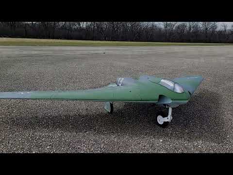 1/10 Scale Horten IX Ho-229 3D Printed RC Jet - Painted Walkaround and Taxi Testing
