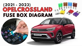 Opel Crossland (2021 - 2023) Fuses & Fuse Box Diagram and Location Guide