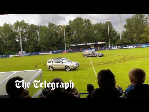 Football match abandoned after hearse driven onto pitch in Gateshead