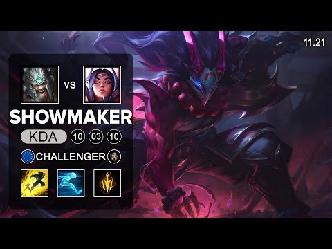 Showmaker Tryndamere Mid vs Irelia - EUW Challenger - Season 11 Patch 11.21