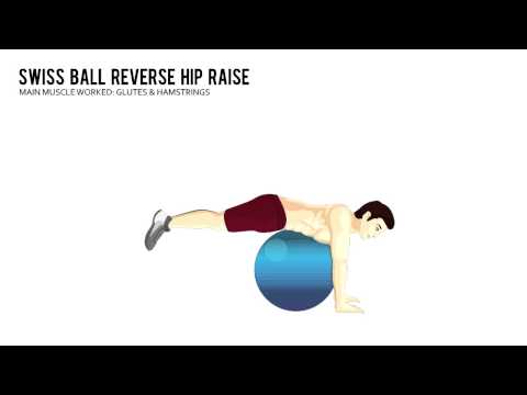 Swiss Ball Reverse Hip Raise Exercise