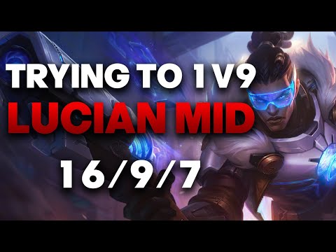 Grandmaster Lucian Mid Gameplay - Trying to 1v9 on Lucian Mid Season 10 | League of Legends