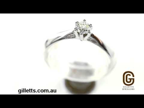 0.30ct diamond solitaire white gold engagement ring