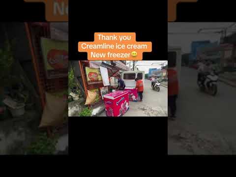 NEW FREEZER from CREAMLINE ICE CREAM para sa sari sari atore #SARISARIATORE #sarisaristoreganap
