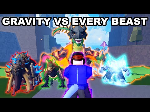 I Fought Every BEAST FRUIT With GRAVITY Fruit... In Roblox Blox Fruits