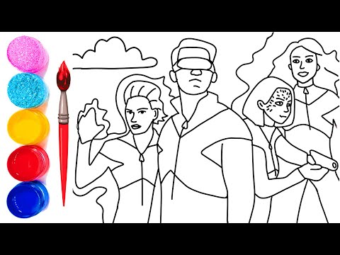X-MEN DARK PHOENIX // PHOENIX STORM CYCLOPS X MEN COLORING PAGES // HOW TO DRAW X MEN