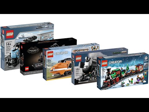 All LEGO Creator Expert & Icons Train sets 2009-2020 Compilation/Collection Speed Build