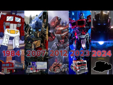 Optimus Prime Transformation Evolution In Transformers (1984-2024)