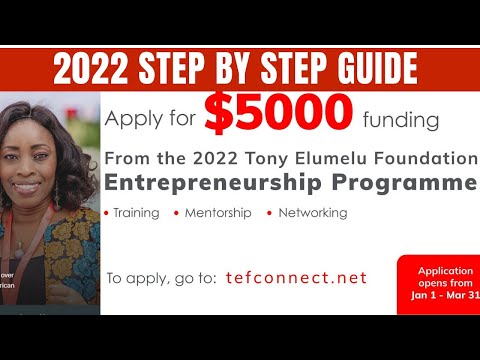 , title : 'TEF 2023 | How to Apply and Scale Through the 1st Stage | Tony Elumelu $5000 Grant'