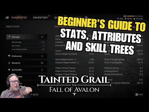 Beginner's Guide to Tainted Grail: The Fall of Avalon - Stats, Attributes, and Skill Trees