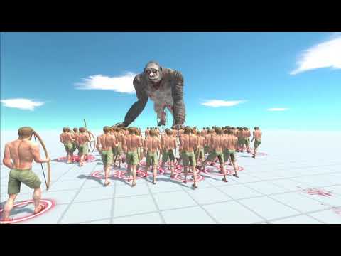 ⚡ 100 Archer VS GIANT Units - 🦖Animal Revolt Battle Simulator🦕