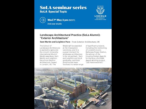 SoLA Alumni: Sam Martin and Leighton Pace from Exterior Architecture (UK)