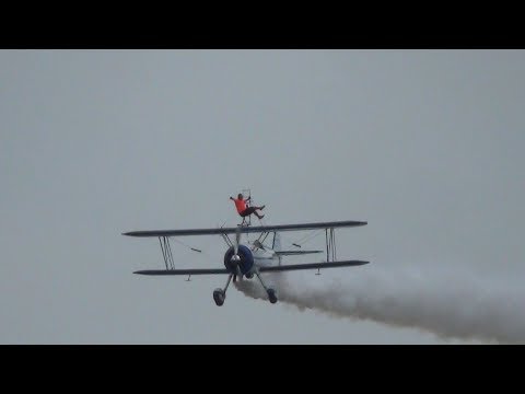 Dave Dacy and Wingwalker Tony Kazian at the 2013 Battle Creek Field of Flight and Balloon Festival