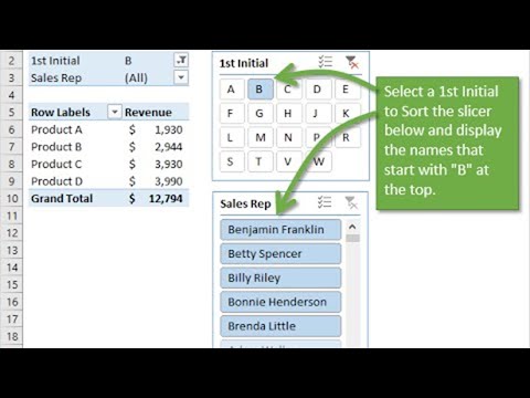 Setup a Slicer to Sort or Filter Another Slicer for...