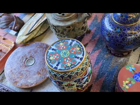 美国跳蚤市场竟然有博物馆出来的中国明代瓷器，还有上千年的老陶片。China Ming Dynasty Antique Porcelain in US flea market