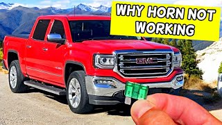 GMC SIERRA WHY HORN DOES NOT WORK 2014 2015 2016 2017 2018 2019