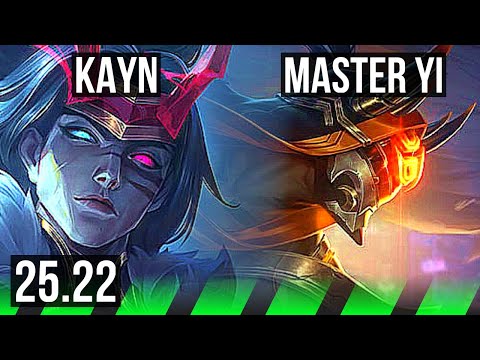 KAYN vs MASTER YI (JGL) | 1000+ games, 13/3/6, Dominating | KR Master | 25.22
