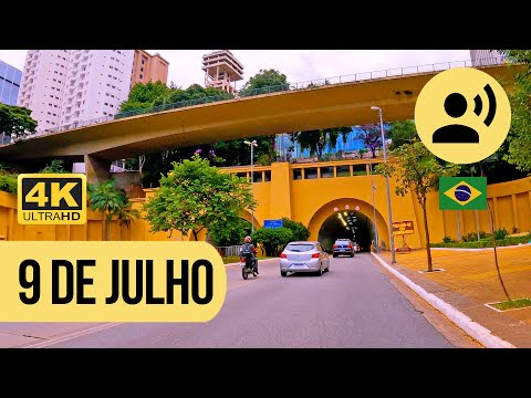 Dirigindo pela Avenida 9 de Julho, uma homenagem à Revolução de 1932 (com narração) #124 ⁴ᵏ⁶⁰