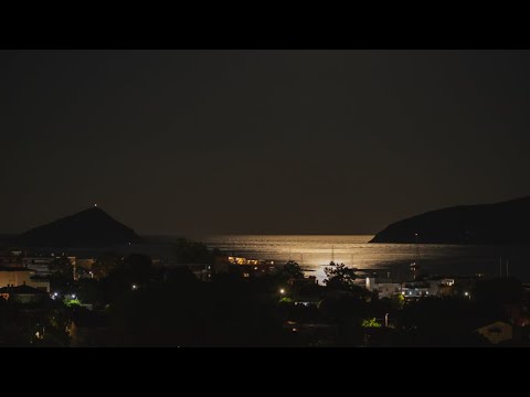 Moonlight timelapse || Porto Rafti-Greece || 4K