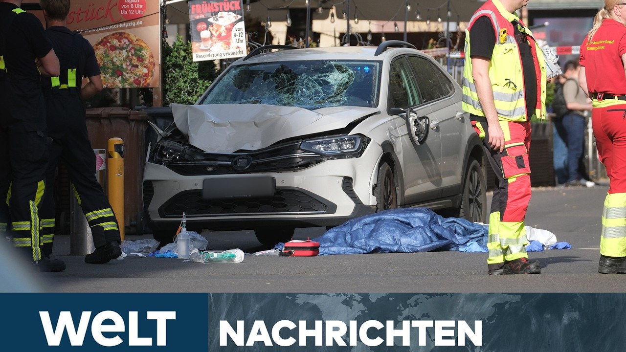 LEIPZIG: Autofahrer rast in Menschenmenge! Zwei Tote! Behörden gehen von Amokfahrt aus | WELT STREAM