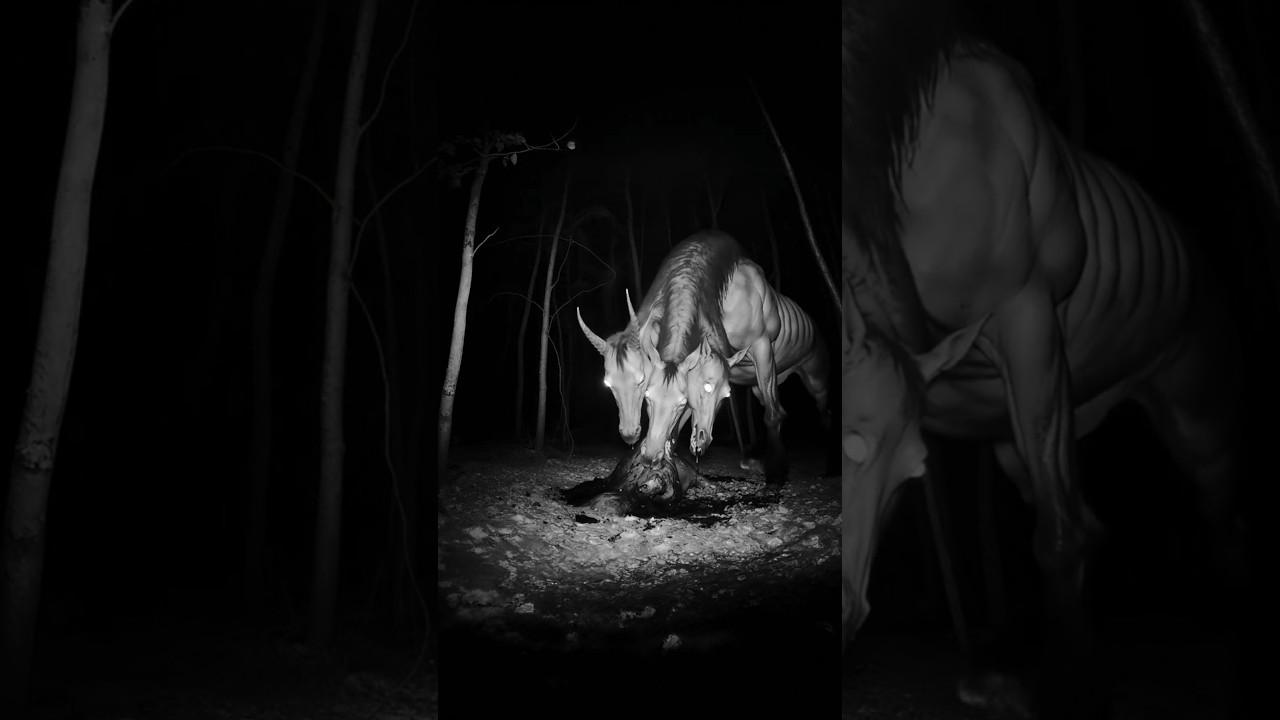 Demonic horse caught on trailcam