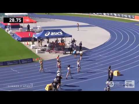 U13 Girls 200m Hurdles - Heat 2 - Asics Australian Little Athletics Championships