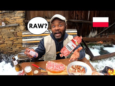Eating Poland’s Most Bizarre RAW MEAT Spread In Frozen Village