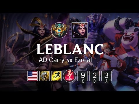 LeBlanc Bot vs Ezreal - NA Master Patch 8.24