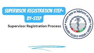 3 How to Register as a Supervisor on the BCPS e-Logbook Portal