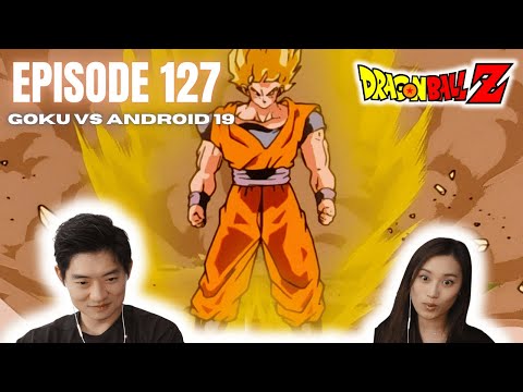 GOKU VS ANDROID 19 - Dragon Ball Z Ep 127 REACTION! - Making her FINALLY watch DBZ
