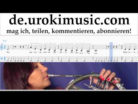 Waldhorn Lernen Besame Mucho Tabulatur Teil#2 um-b995