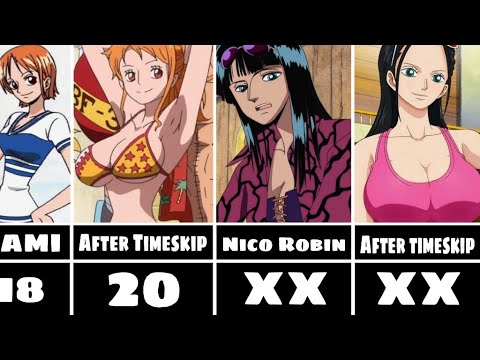 Age of One piece characters Pre & After timeskip