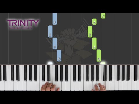 Allegretto / TRINITY Piano Initial Grade 2021-2023 / Synthesia Piano tutorial