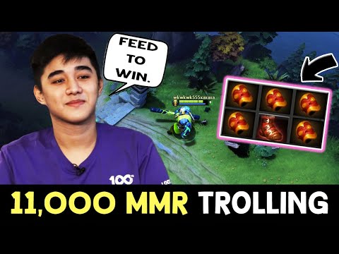 when you just Want to Lose the Game but DOTA doesn't want to - ABED 11,000 MMR TROLLING DOTA 2